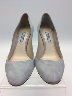 Prada Grey Suede Pump