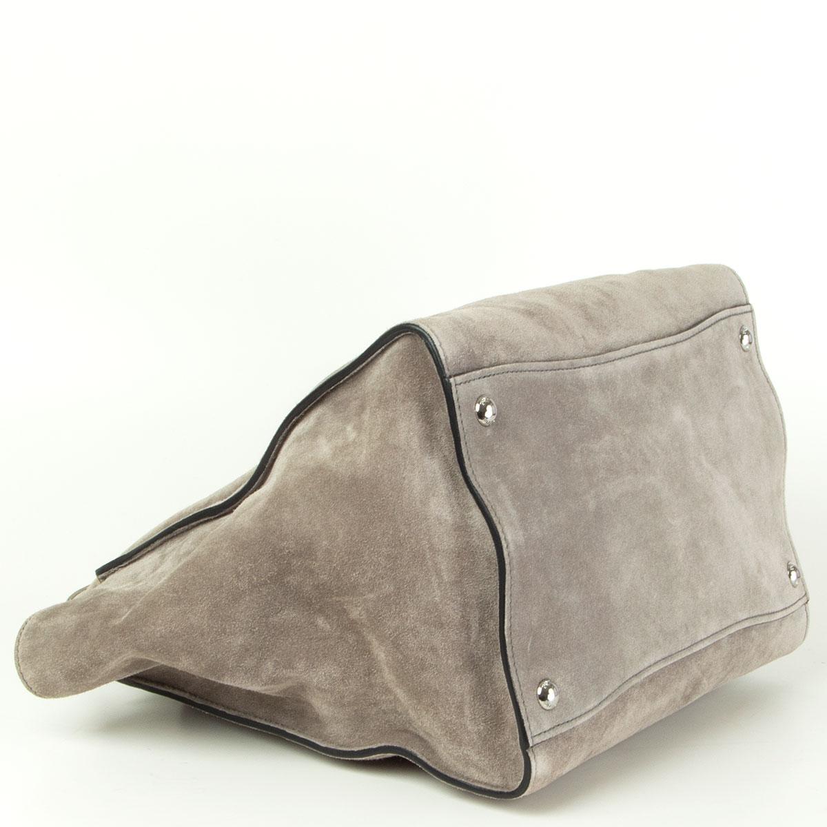 grey suede bag