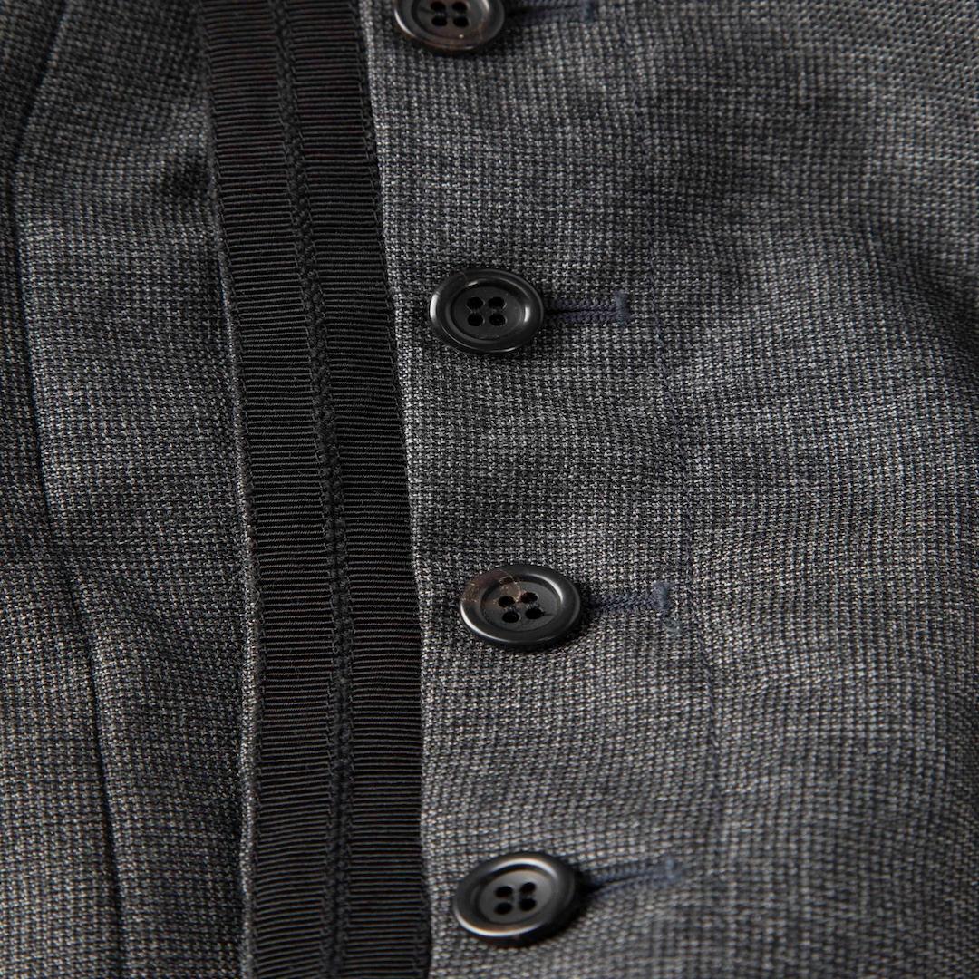 Prada Grey Tape Detail Buttoned Cuff Trousers Size S In Good Condition For Sale In London, GB