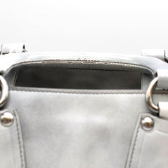 Prada grey tie dye patent leather tote bag