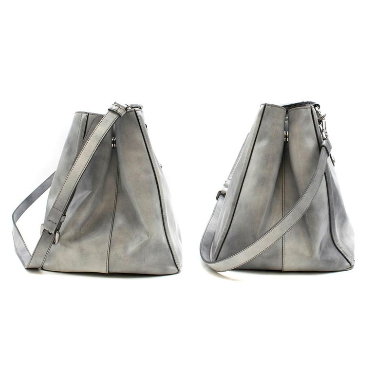 Prada grey tie dye patent leather tote bag at 1stDibs