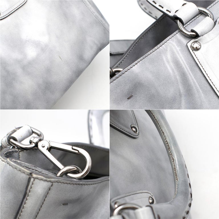 Prada grey tie dye patent leather tote bag at 1stDibs