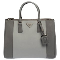 Prada Saffiano Lux Double Zip Galleria Large Tote at 1stDibs