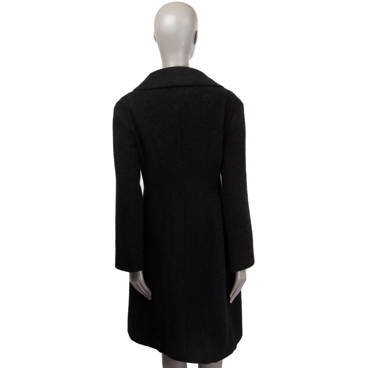 PRADA gris lana y angora Abrigo Chaqueta de doble botonadura 44 L en Excelente Estado en Zürich, CH
