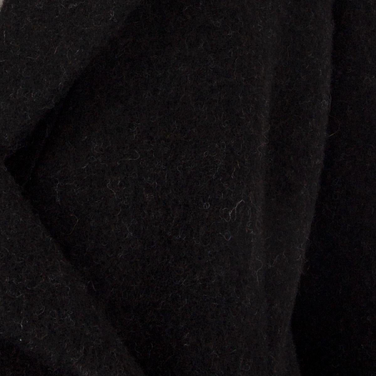 De las mujeres PRADA gris lana y angora Abrigo Chaqueta de doble botonadura 44 L