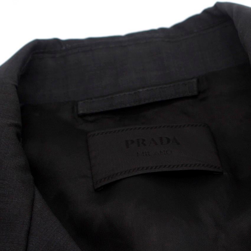 Men's Prada Grey Wool Overcoat XL