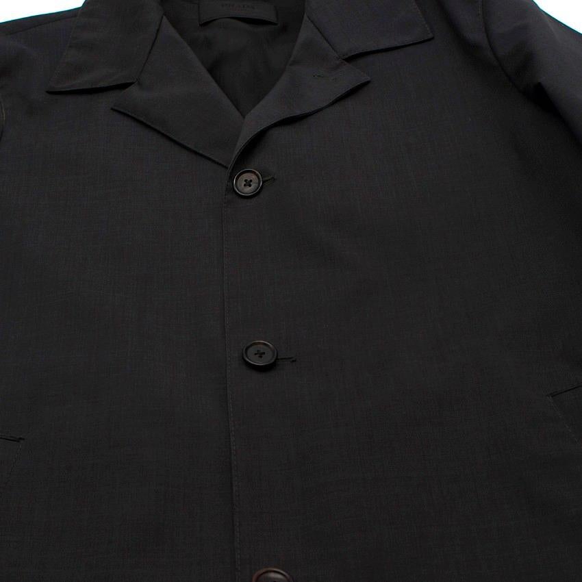 Prada Grey Wool Overcoat XL 1