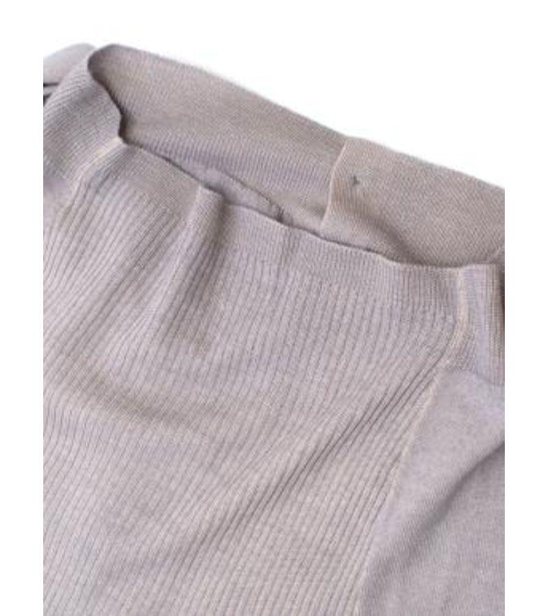 Prada Grey Wool & Silk Blend Cardigan For Sale 6