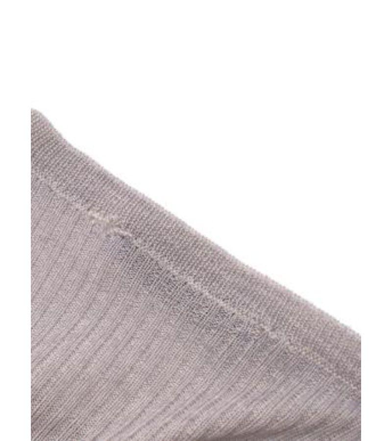 Prada Grey Wool & Silk Blend Cardigan For Sale 1