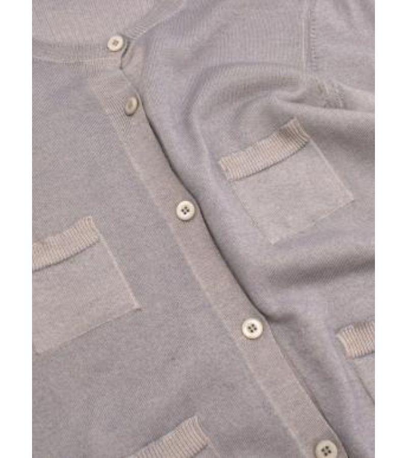Prada Grey Wool & Silk Blend Cardigan For Sale 3
