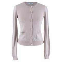 Prada Grey Wool & Silk Blend Cardigan