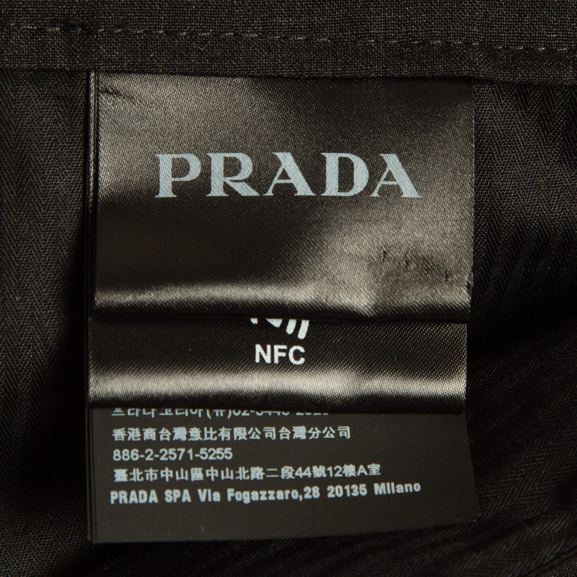 Men's Prada Grey Wool Straight Fit Formal Trousers L For Sale