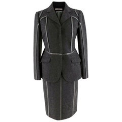 Prada Grey Wool Tailored Dress & Jacket - Size US 6