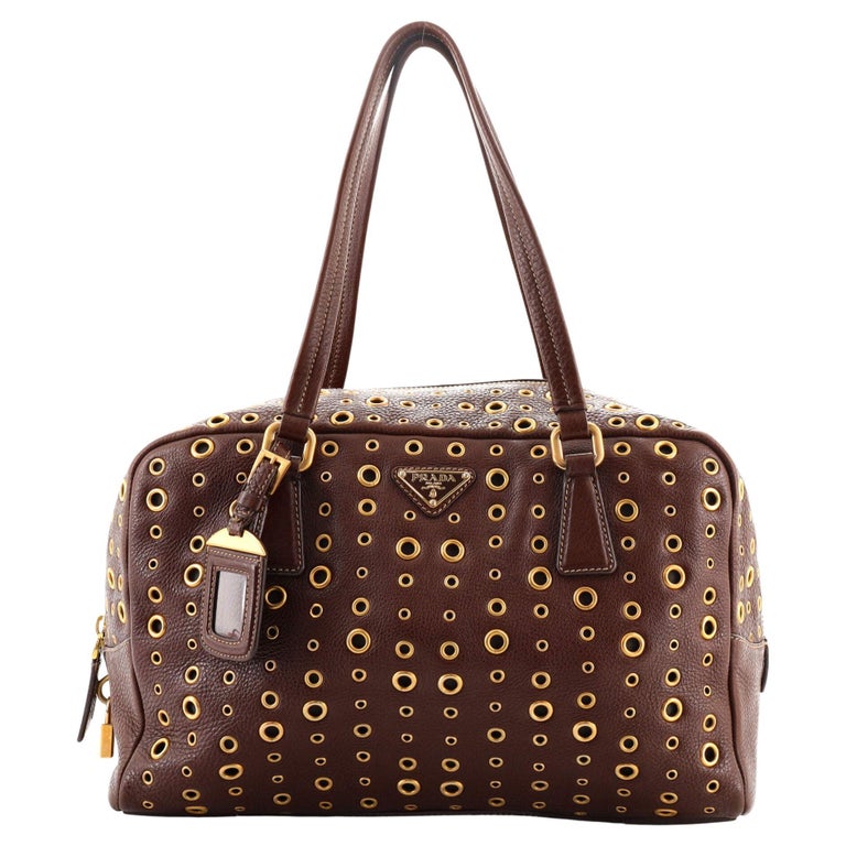 Prada Grommet Bauletto Bag Leather Medium at 1stDibs prada