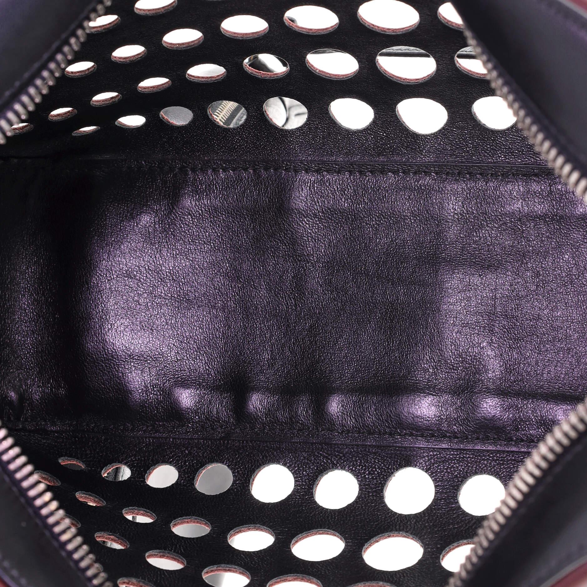 Women's or Men's Prada Grommet Chain Shoulder Bag Perforated Leather Medium