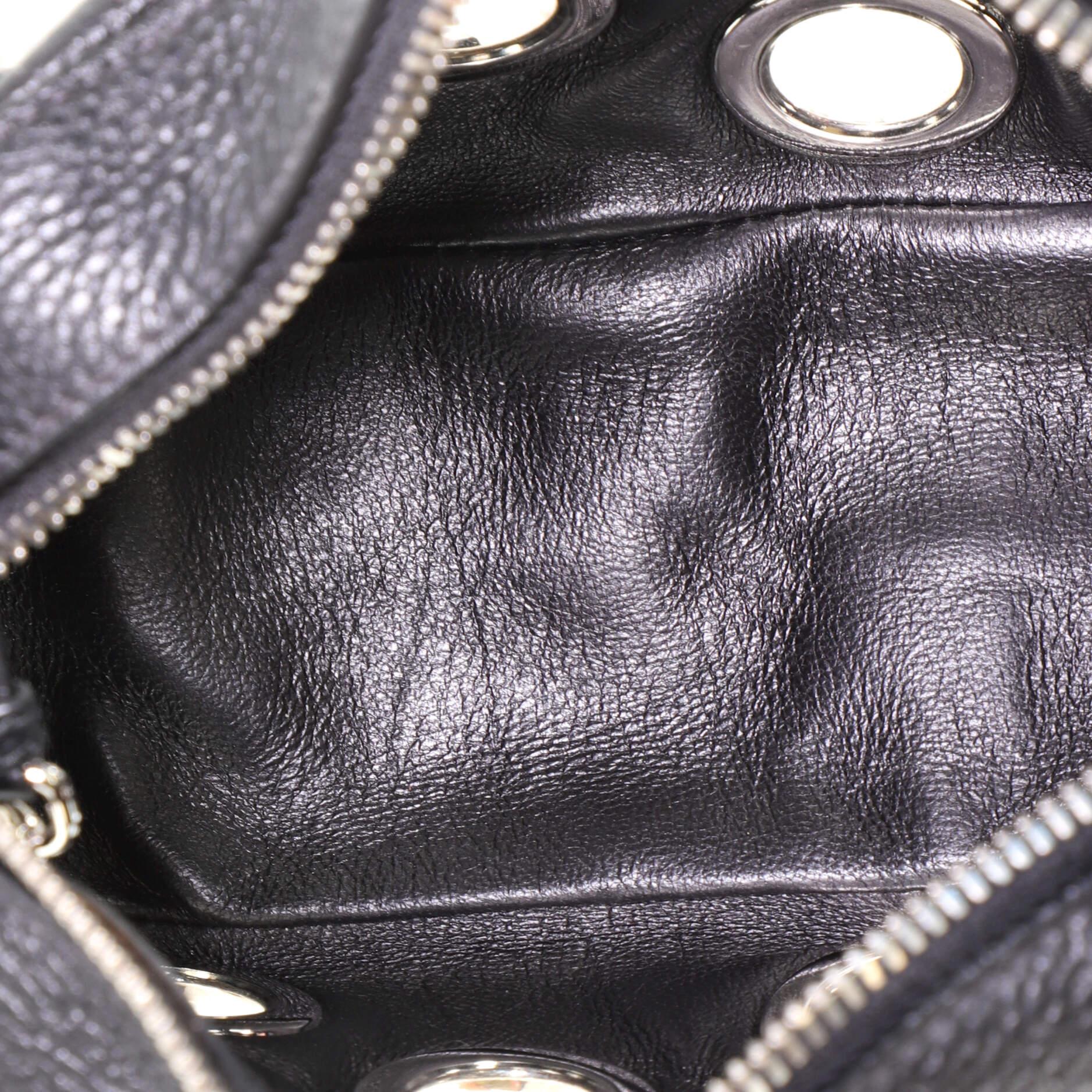 Women's or Men's Prada Grommet Chain Shoulder Bag Vitello Daino Small