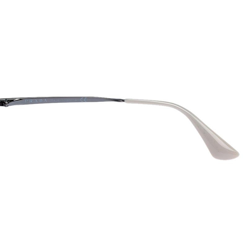 Prada Gun Metal SPR 62S Mirror Round Sunglasses In New Condition In Dubai, Al Qouz 2
