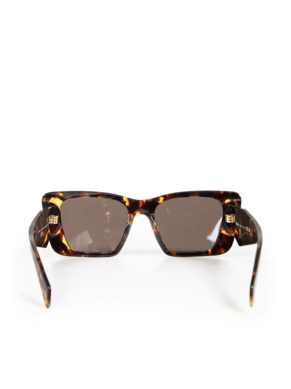 Prada Havana Honey Butterfly Tortoiseshell Sunglasses In New Condition For Sale In London, GB