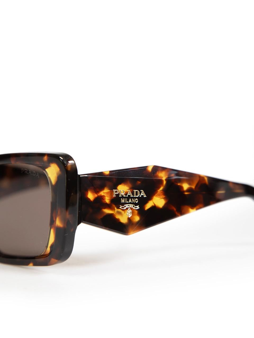 Prada Havana Honey Butterfly Tortoiseshell Sunglasses For Sale 3