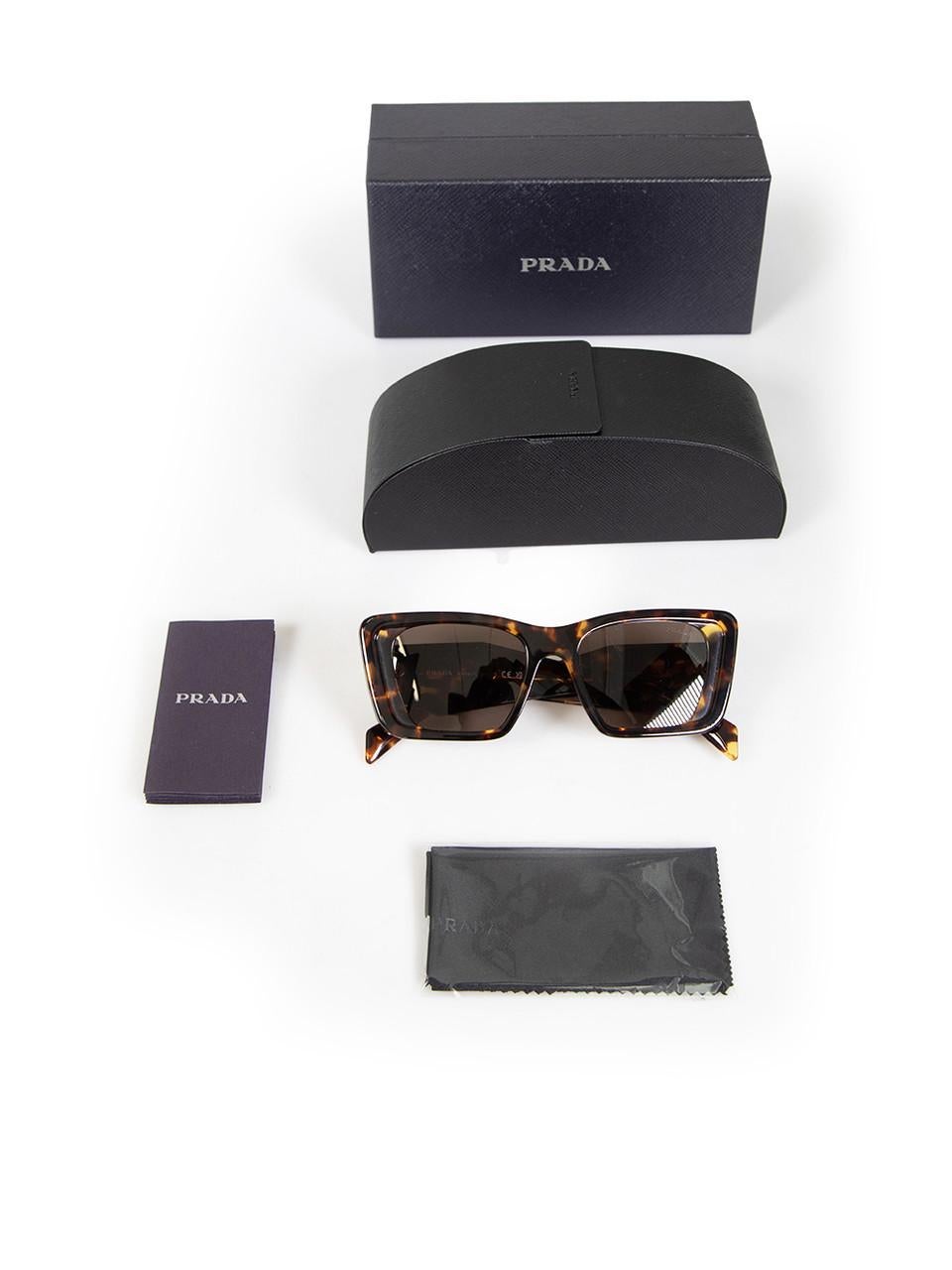 Prada Havana Honey Butterfly Tortoiseshell Sunglasses For Sale 4