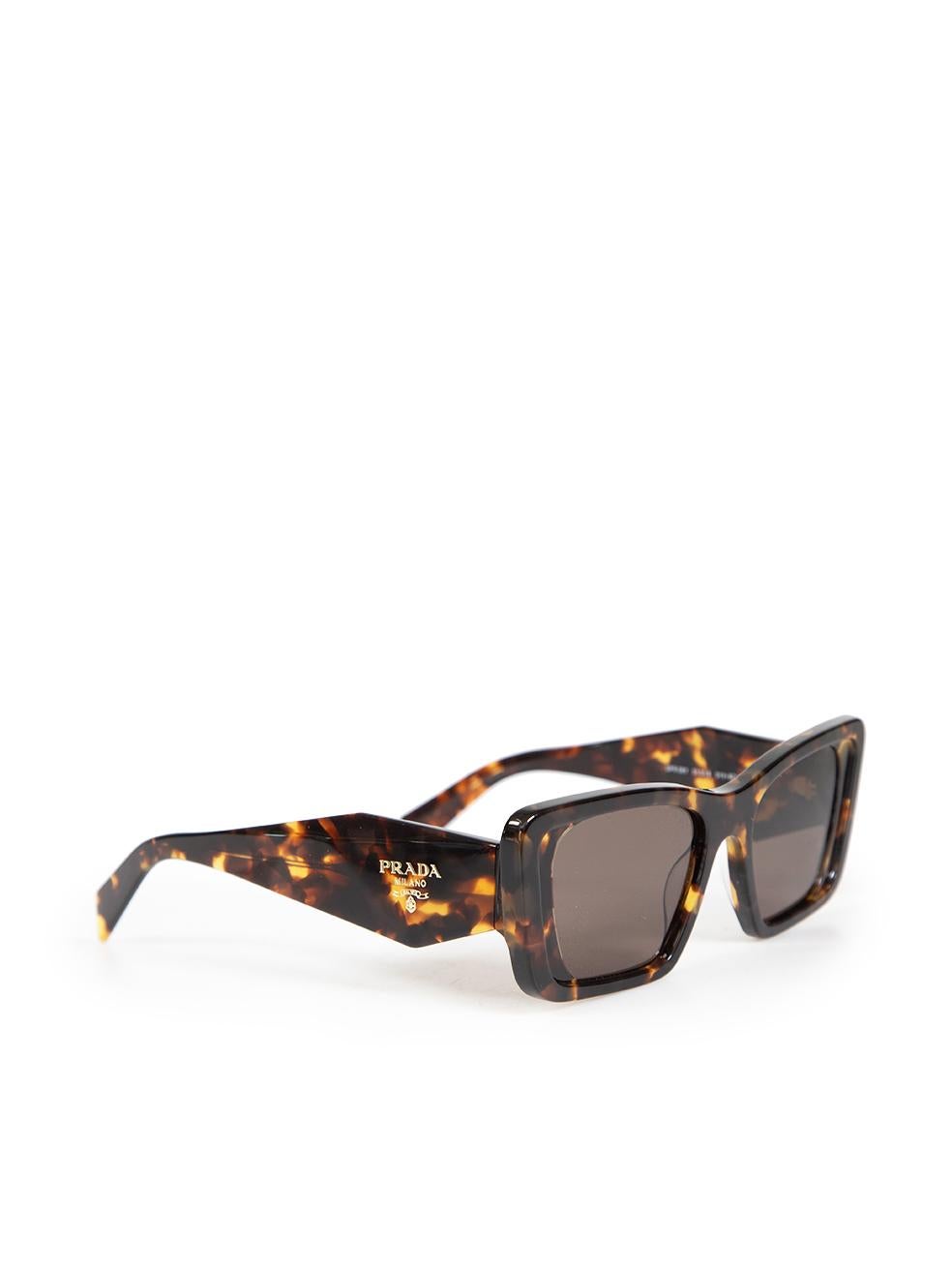 Gray Prada Havana Honey Tortoiseshell Butterfly Sunglasses