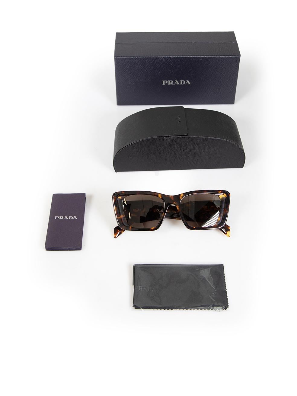 Prada Havana Honey Tortoiseshell Butterfly Sunglasses 4