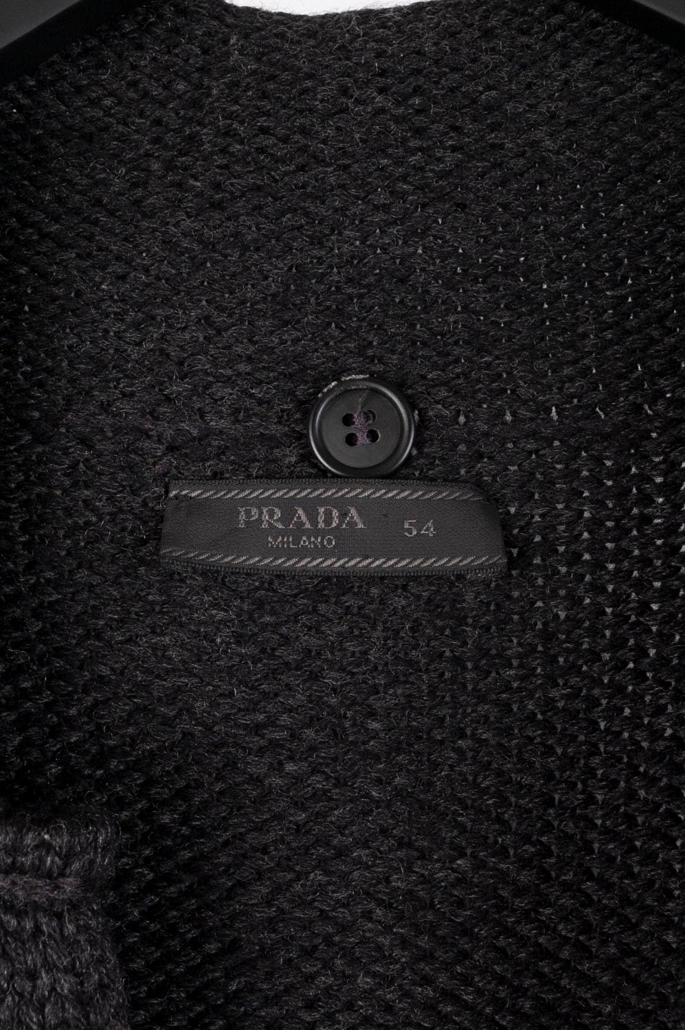Prada Heavy Cardigan Men Sweater Size 54 (Large) S513 For Sale 2