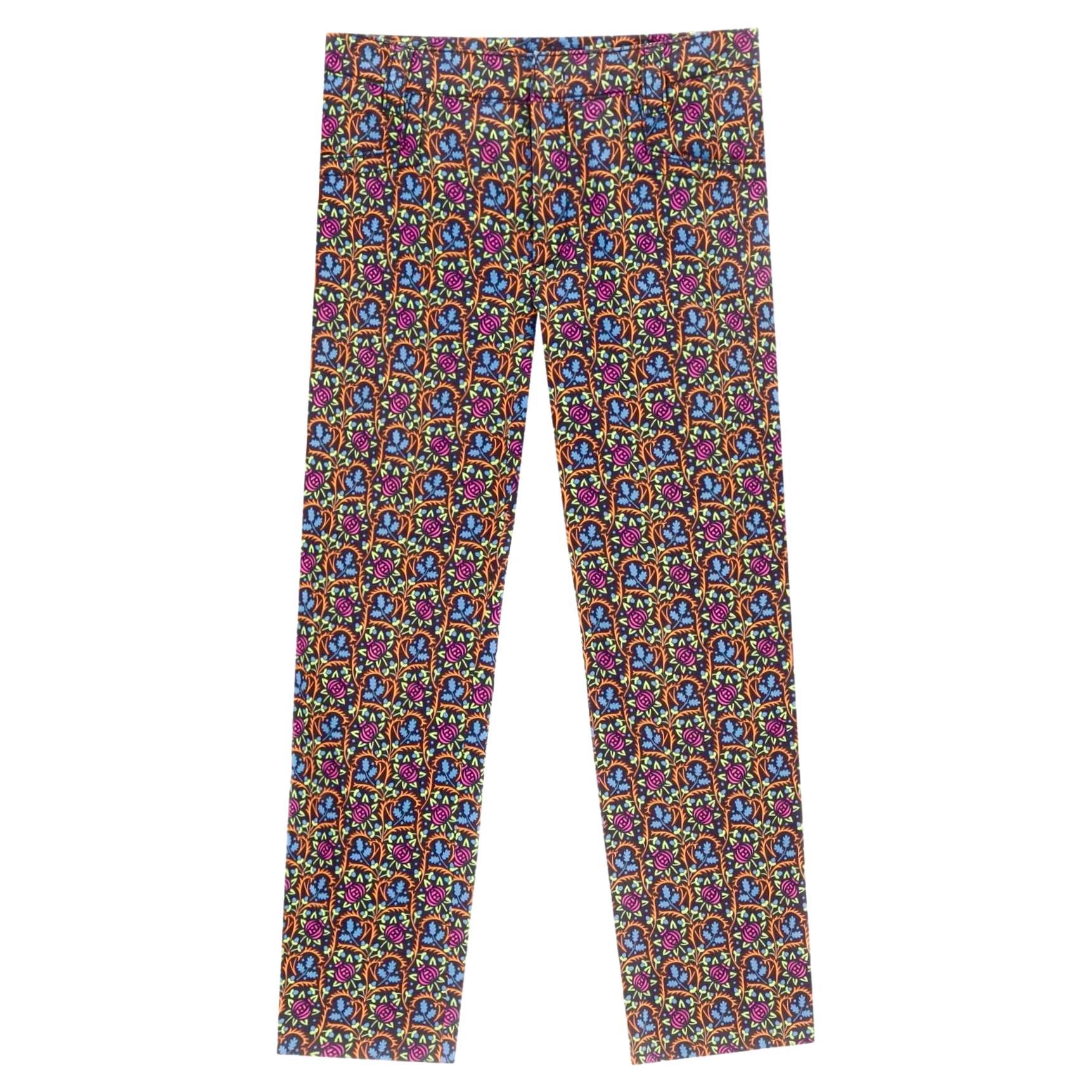Prada × Holliday & Brown, London Pantaloni a gamba dritta in cotone stampato ri-edizione