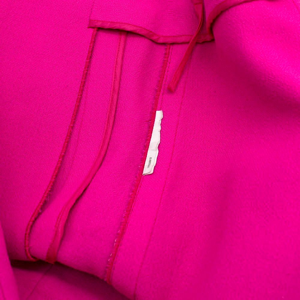 Women's or Men's Prada Hot Pink Tailored Wool Wrap Front Mini Skirt - Size US 0-2