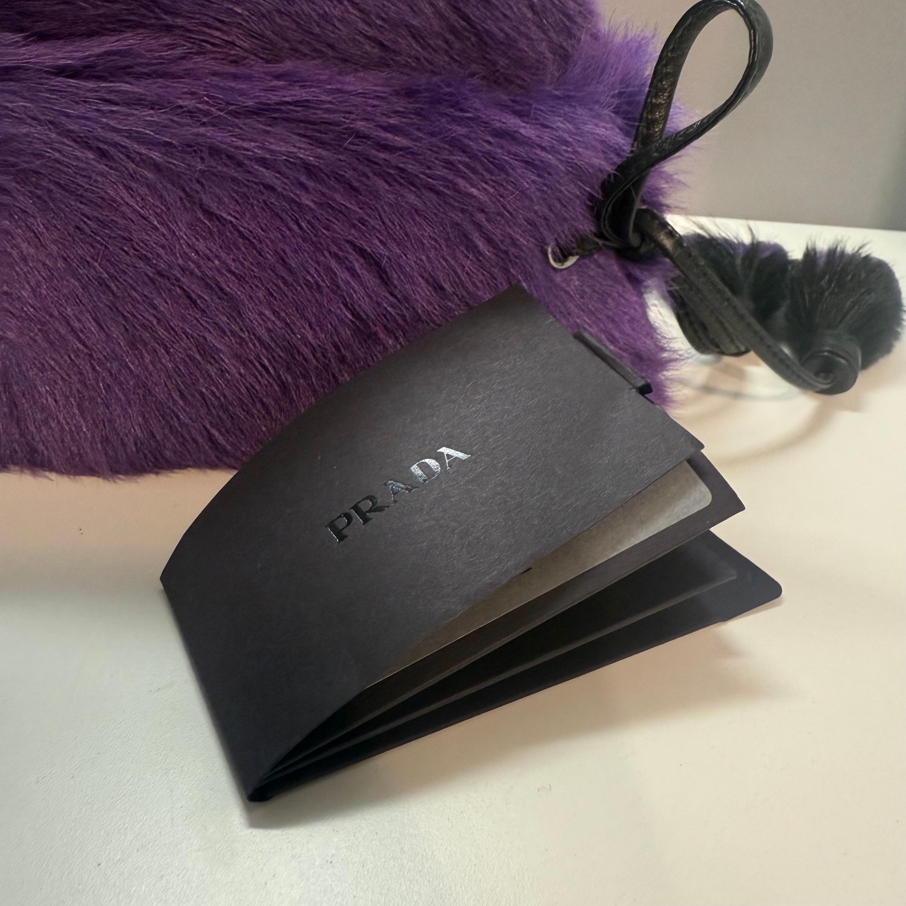 Purple Prada Hyacinth Calf Cair Hat Size S For Sale