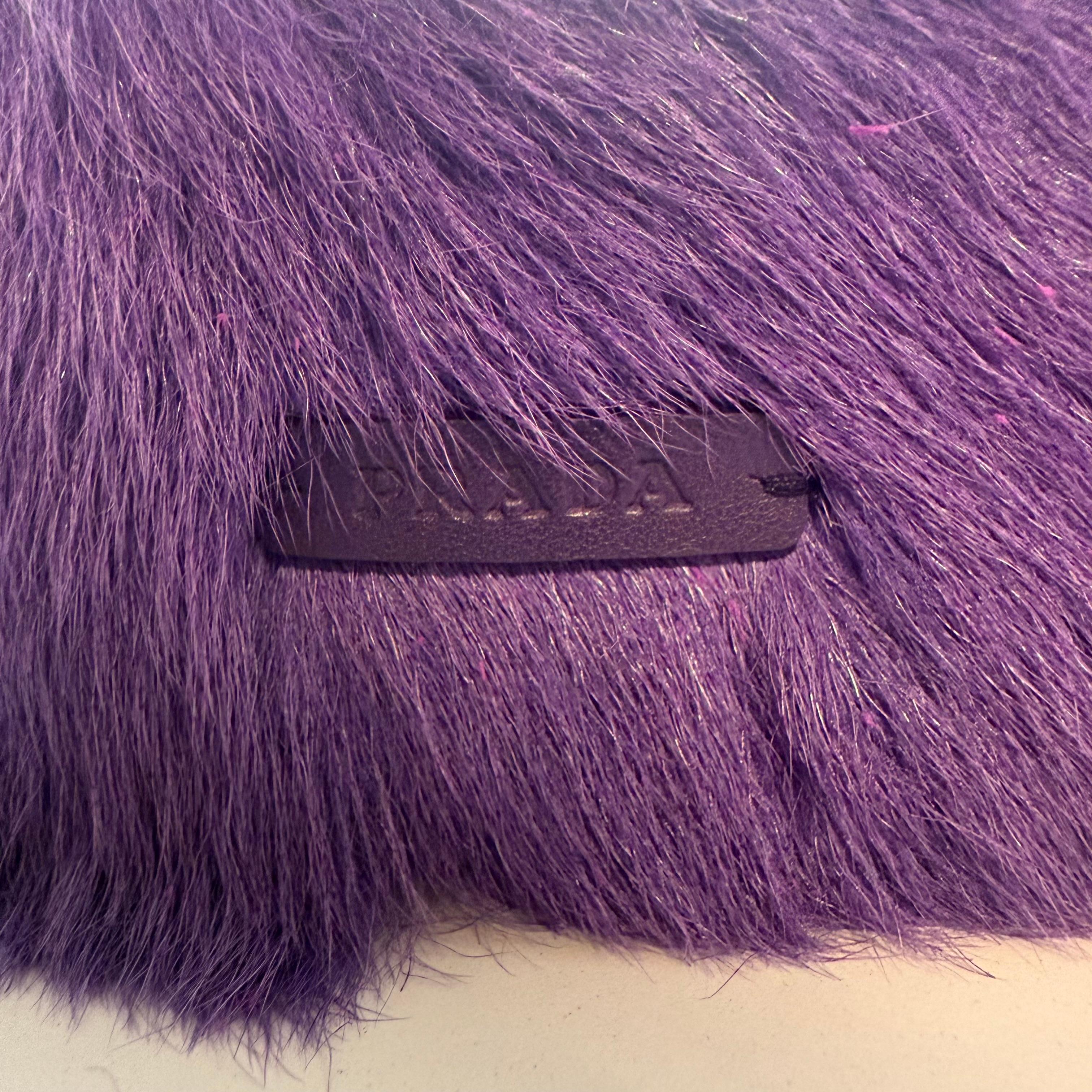 Prada Hyacinth Calf Cair Hat Size S In New Condition For Sale In Gazzaniga (BG), IT