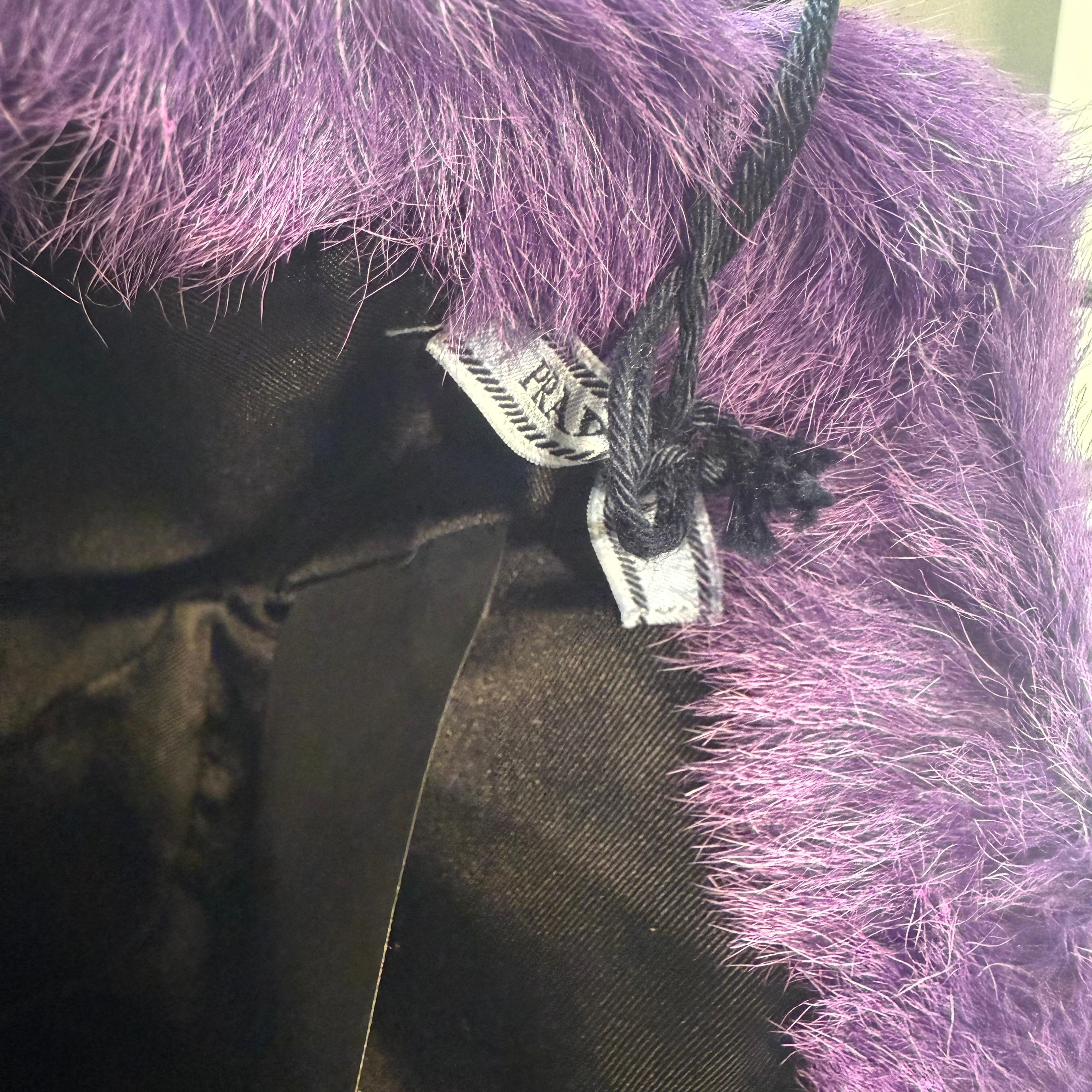 Prada Hyacinth Calf Cair Hat Size S For Sale 1