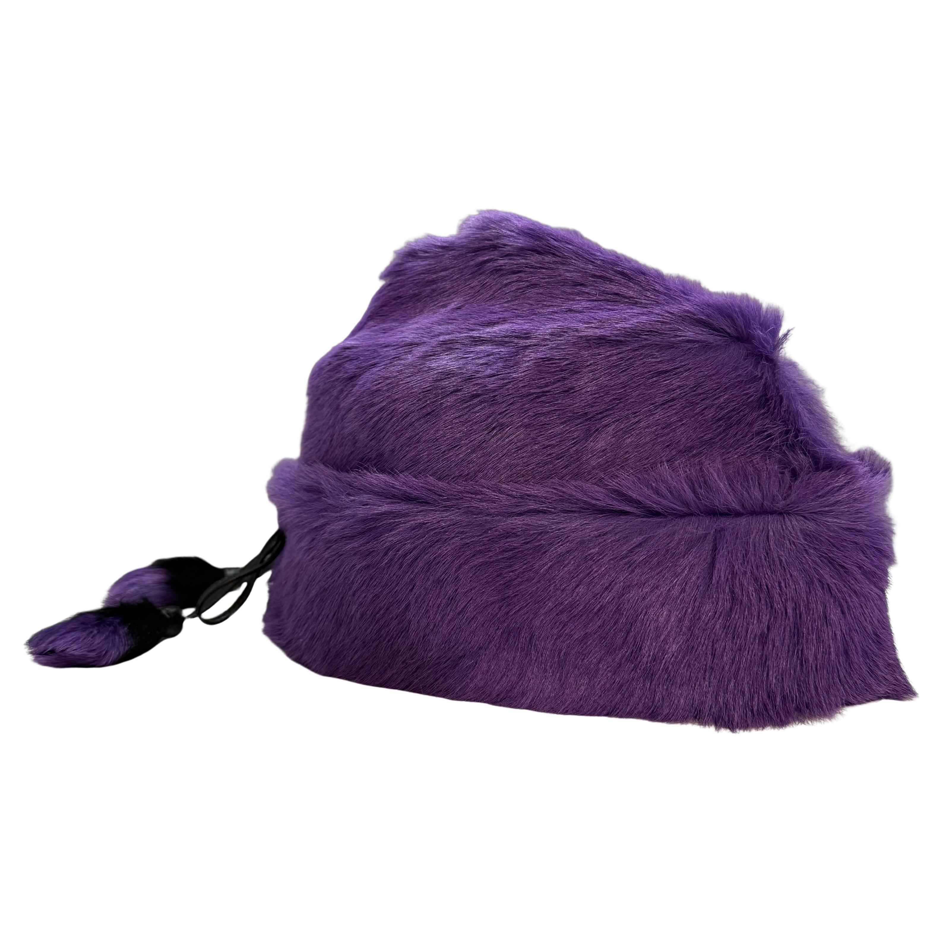 Prada Hyacinth Calf Cair Hat Size S For Sale