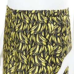 PRADA iconic banana print 100% silk elasticated waist boxer shorts S