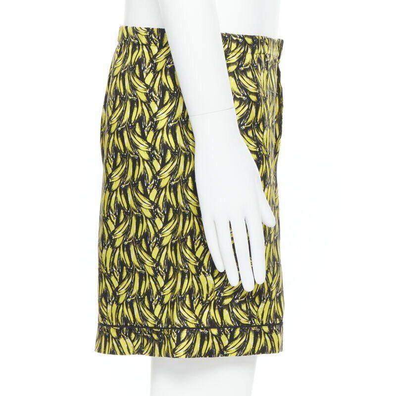 Men's PRADA iconic banana print 100% silk elasticated waist boxer shorts S