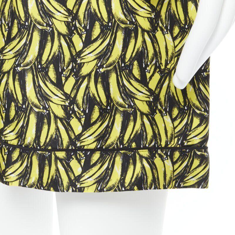 PRADA iconic banana print 100% silk elasticated waist boxer shorts S 4