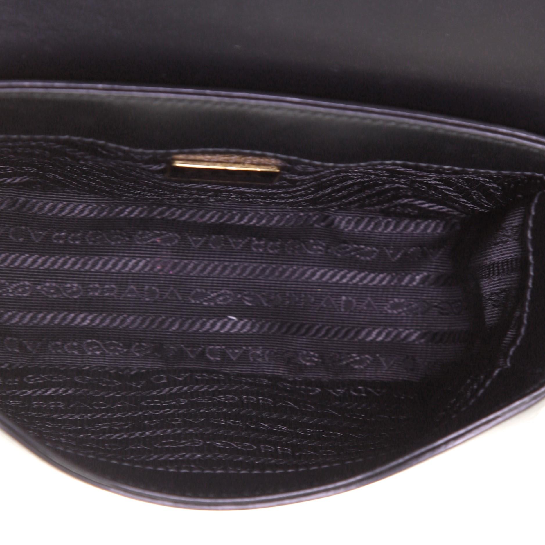 Prada Identity Flap Umhängetasche Saffiano mit City Kalbsleder für Damen oder Herren