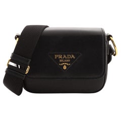 Prada Identity Flap Umhängetasche Saffiano mit City Kalbsleder