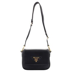 Prada Identity Flap Umhängetasche aus Vitello Leder von Prada