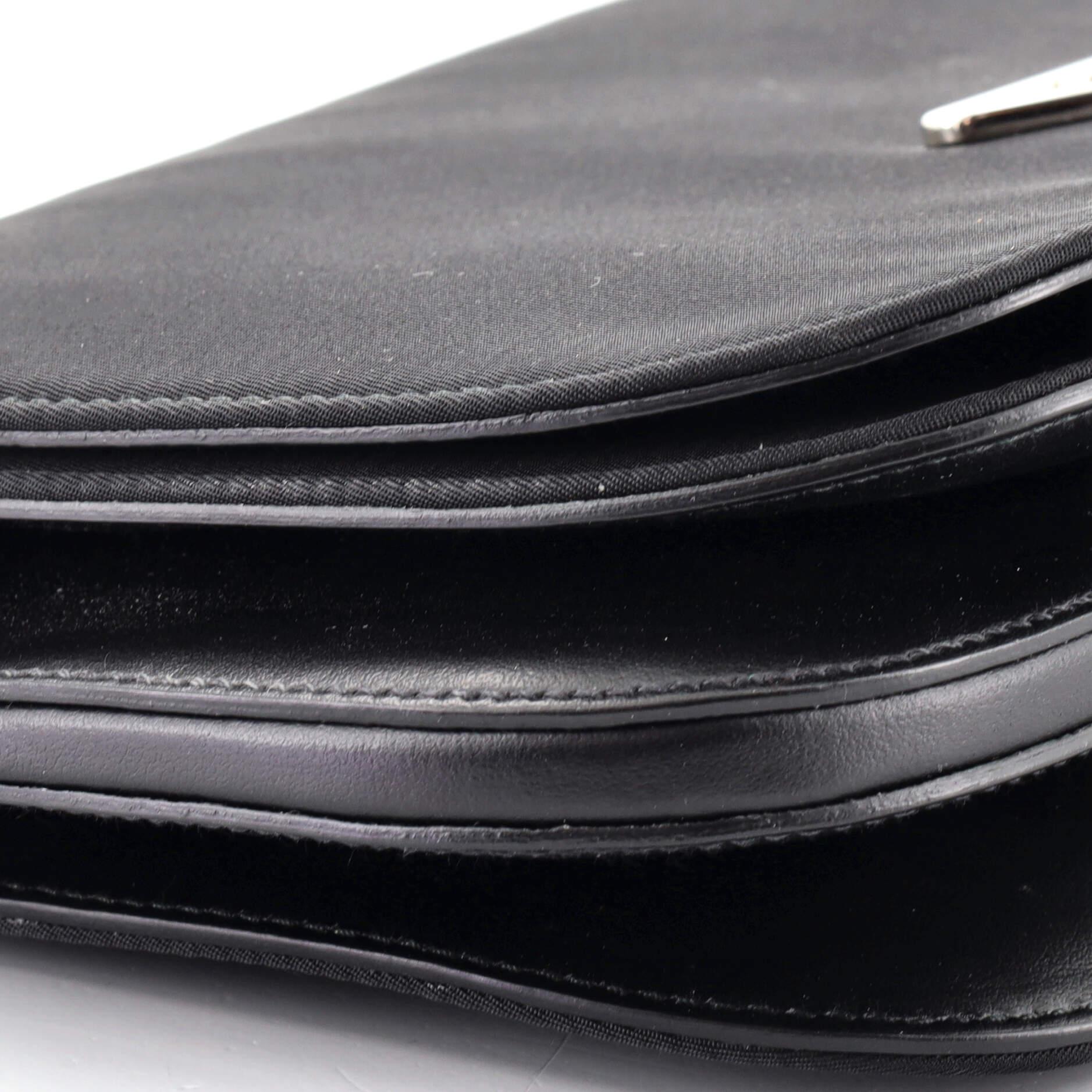 Prada Identity Full Flap Umhängetasche Tessuto mit Leder 1