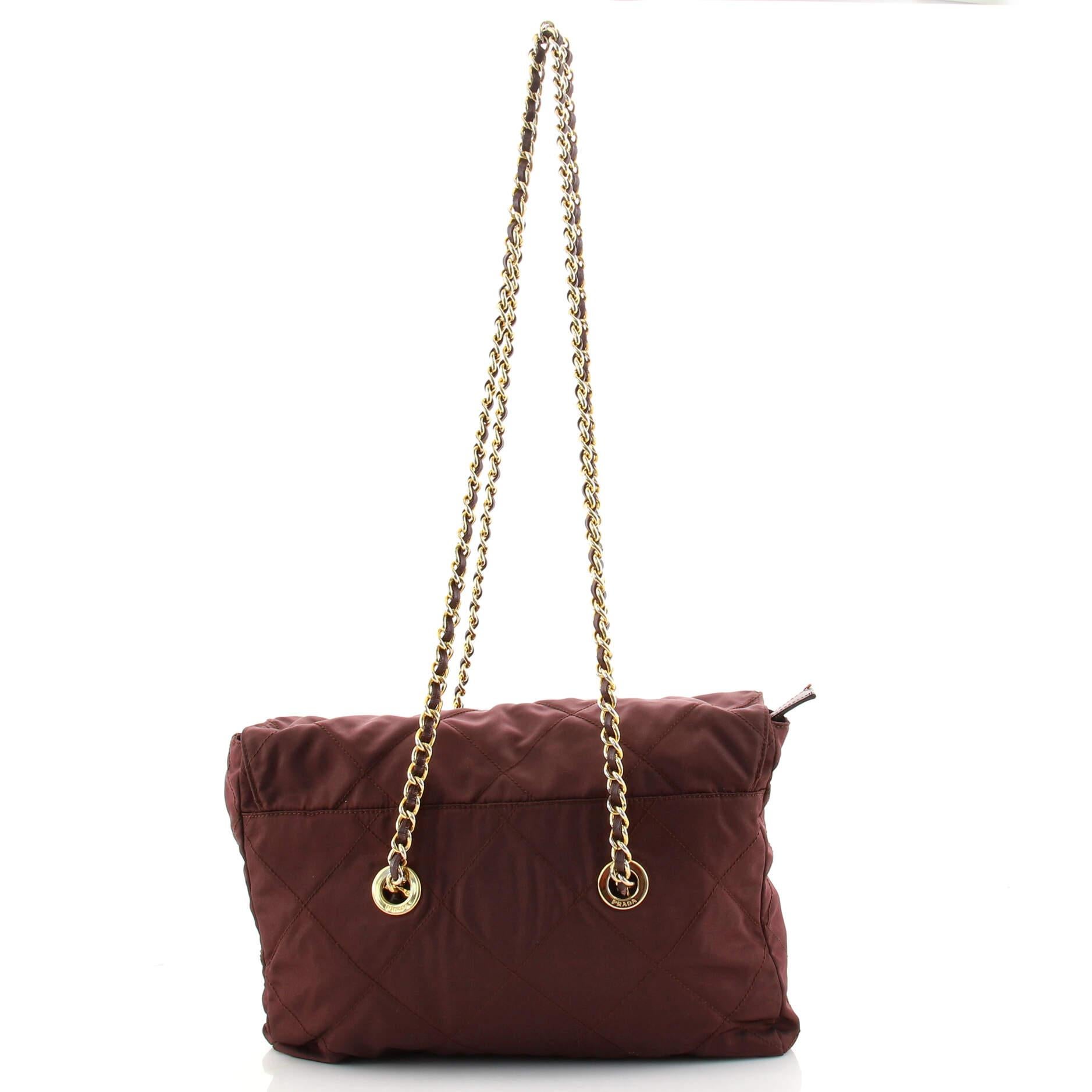 prada tessuto flap shoulder bag