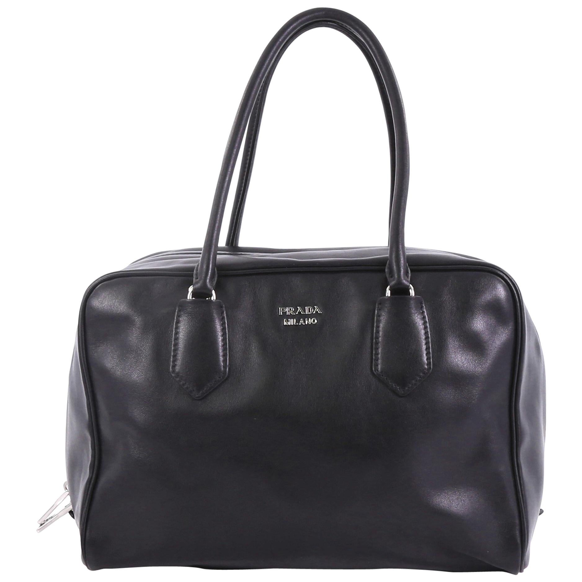 Prada Inside Bauletto Bag Soft Calfskin Medium
