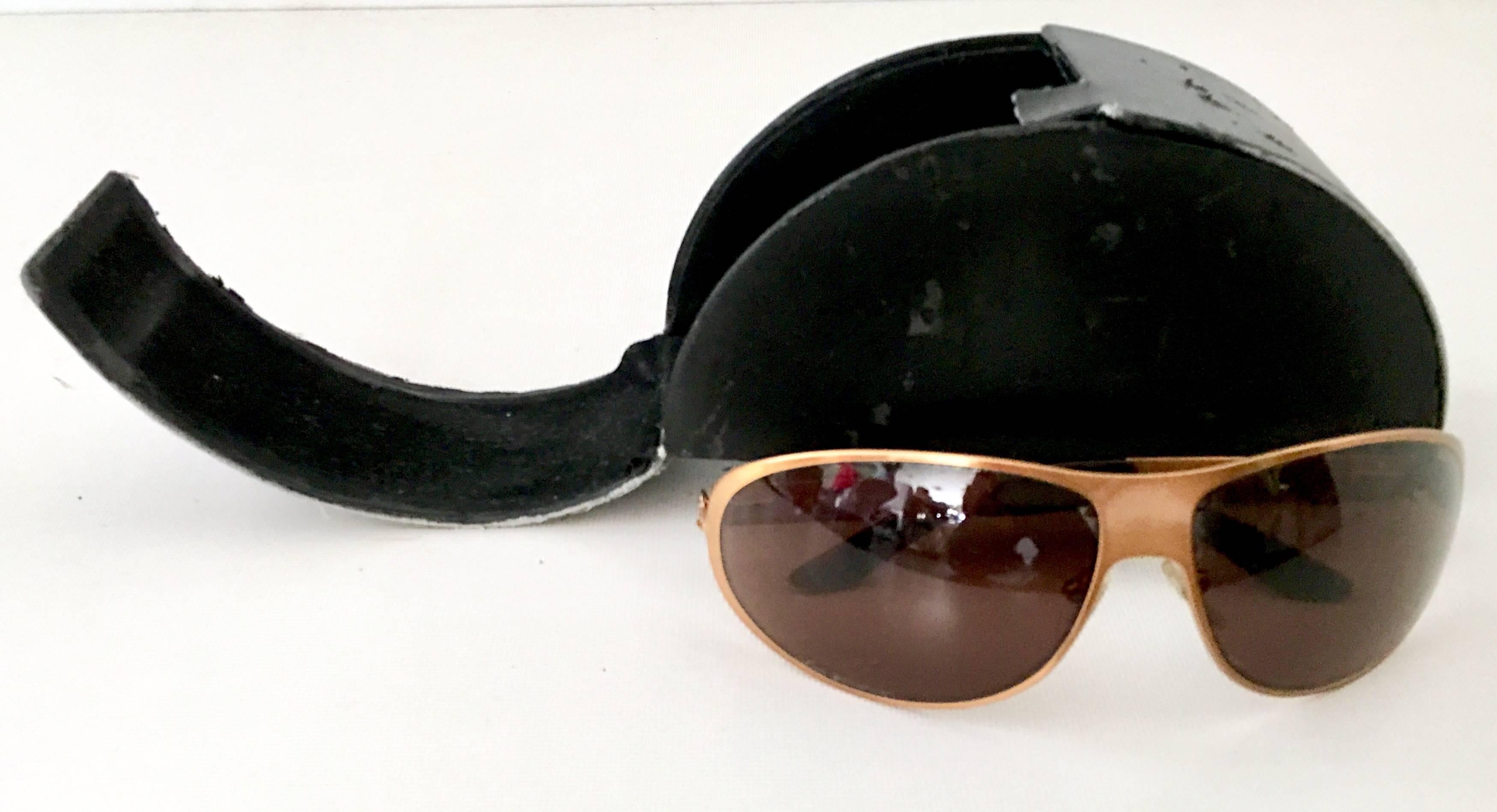 Prada Italy Rose Gold Swarovski Crystal Sunglasses  3