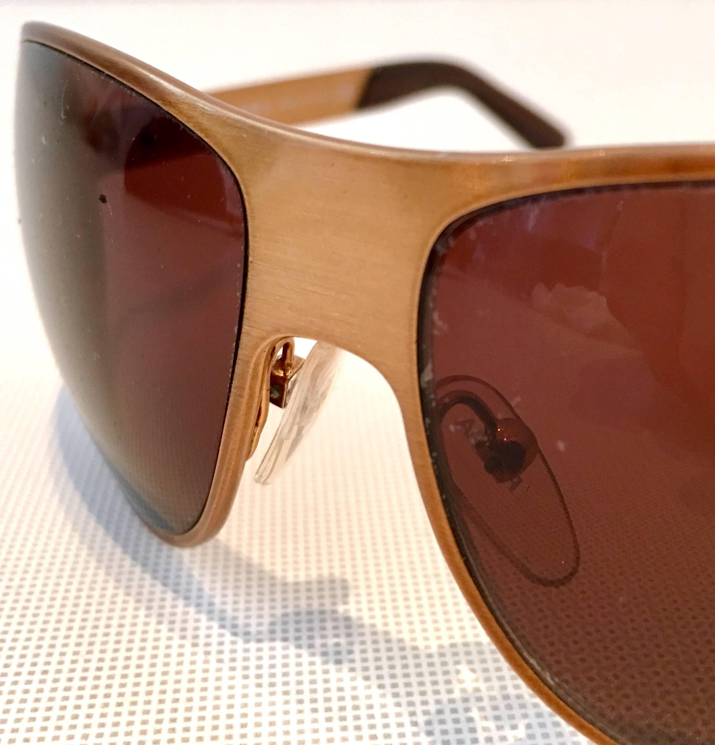 Prada Italy Rose Gold Swarovski Crystal Sunglasses  In Excellent Condition In West Palm Beach, FL