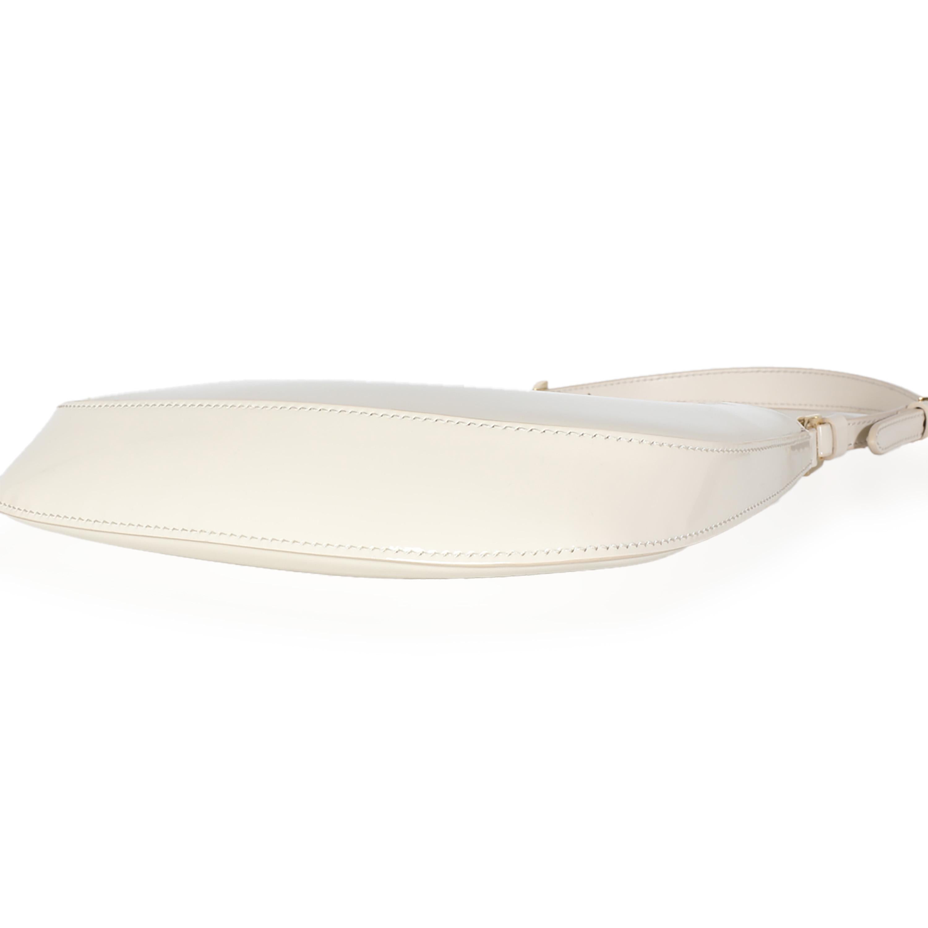 Women's Prada Ivory Patent Cleo Bag For Sale