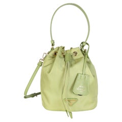Prada Ivy Green Re-Nylon Re-Edition 1978 Mini Bucket Bag