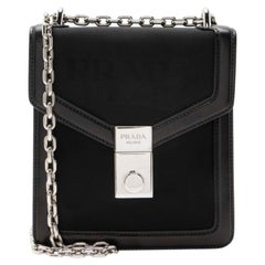 Prada Jacquard Logo Flap Lock Crossbody
