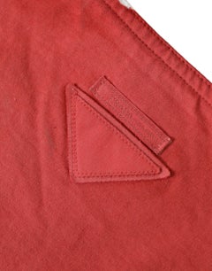 Prada Jersey Fabric Logo Tote Bag — Red