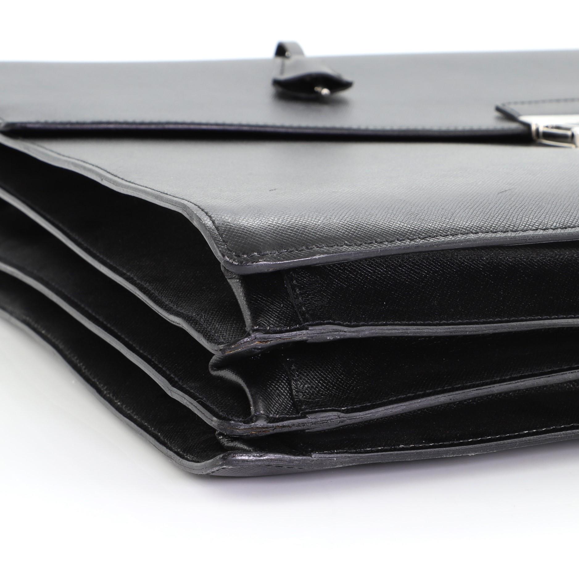 Prada Key Lock Briefcase Saffiano Leather Large 1