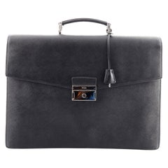 Prada Key Lock Briefcase Saffiano Leather Large